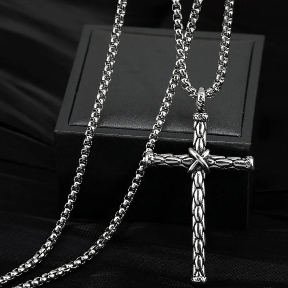 ❤️New Christian Cross Steel Pendant Necklace for women/men, N90201P145 - Picture 4 of 9